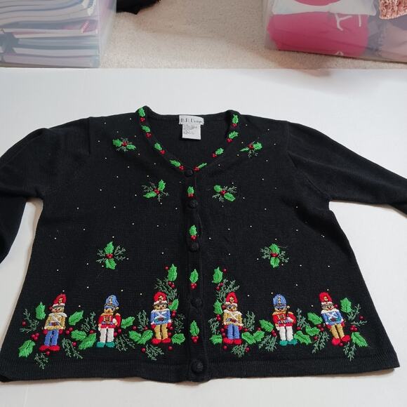 B.P. Design Embroidered and Beaded Christmas Cardigan NWOT - Picture 3 of 11